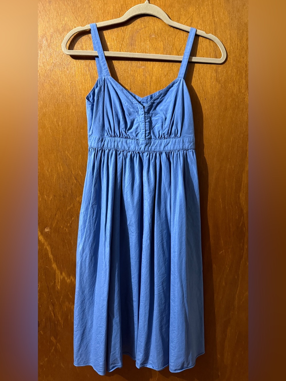 NWOT Moda International Blue Strappy Silk & Cotton Babydoll Sundress - Size 2